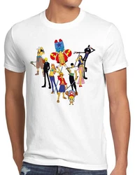 style3 T-Shirt Piratenbande Monkey Piece Weiß/Mischfarben/Creme/Schwarz