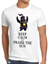 T-Shirt Keep Calm Praise the Sun dark Sunbro Solaire Sonnenritter souls