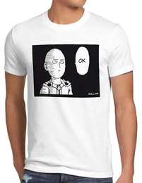 T-Shirt Saitama Ok anime manga one punch man faust superheld wanpanman