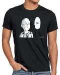 style3 T-Shirt Saitama Ok Anime Manga One Punch Man Faust Superheld Wanpanman Schwarz/Weiß
