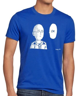 style3 T-Shirt Saitama Ok Anime Manga One Punch Man Faust Superheld Wanpanman Blau/Hellblau style3 T-Shirt Saitama Ok Anime Manga One Punch Man Faust Superheld Wanpanman Blau/Hellblau