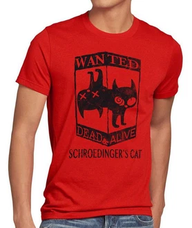 T-Shirt Wanted Schroedingers Katze Rot/Dunkelrot T-Shirt Wanted Schroedingers Katze Rot/Dunkelrot