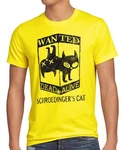 T-Shirt Wanted Schroedingers Katze Gelb/Neonfarben