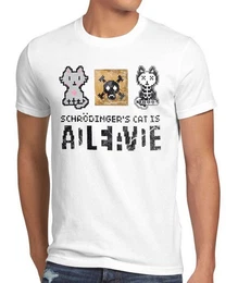 T-Shirt 8Bit Schrdingers Katze big bang cooper cat schroedinger sheldon