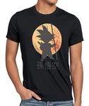style3 T-Shirt Goku Mond Ball Krillin Roshi Super Dragonball GT Songoku DBZ Daima Grau
