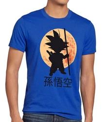 style3 T-Shirt Goku Mond Ball Krillin Roshi Super Dragonball GT Songoku DBZ Daima Blau/Grau/Silber