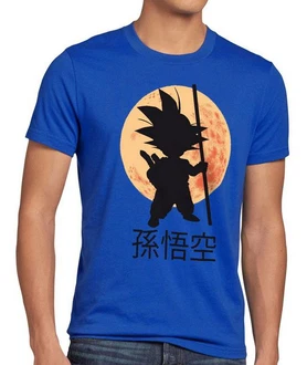 style3 T-Shirt Goku Mond Ball Krillin Roshi Super Dragonball GT Songoku DBZ Daima Blau/Grau/Silber style3 T-Shirt Goku Mond Ball Krillin Roshi Super Dragonball GT Songoku DBZ Daima Blau/Grau/Silber