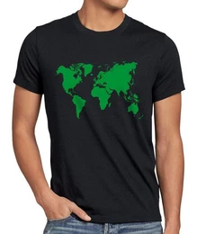 T-Shirt Sheldon World Map Weltkarte big welt geo the big bang theory cooper