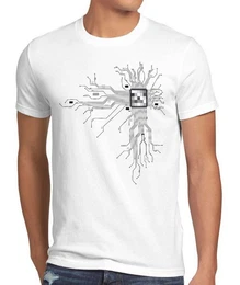 T-Shirt Cyborg Computer Chip mac spiel game konsole gamer prozessor cpu
