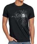 style3 T-Shirt Cyborg Computer Chip Schwarz/Grün/Beige