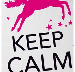 style3 T-Shirt Keep Calm and be a Unicorn Rosa/Bordeaux