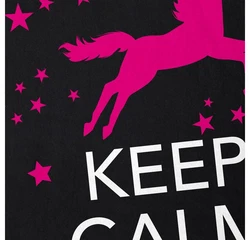 style3 T-Shirt Keep Calm and be a Unicorn Rosa/Bordeaux