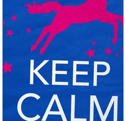 style3 T-Shirt Keep Calm and be a Unicorn Rosa/Blau/Mischfarben