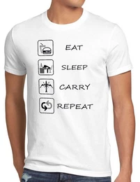 T-Shirt Eat Sleep Carry Repeat legends league lol carry gamer dota game