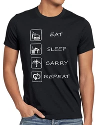 Style3 T-Shirt Eat Sleep Carry Repeat Legends League Gamer Dota Game Schwarz/Dunkelblau/Lila/Dunkelgrau/Grau