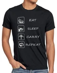 Style3 T-Shirt Eat Sleep Carry Repeat Legends League Gamer Dota Game Schwarz/Dunkelblau/Lila/Dunkelgrau/Grau