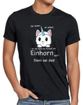 style3 T-Shirt Sei immer du selbst! Einhorn Unicorn es sei denn Fun Spruch Katze Schwarz/Grau/Rot/Gelb/Lila