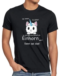 T-Shirt Sei immer du selbst! Einhorn Unicorn es sei denn Fun Spruch Katze