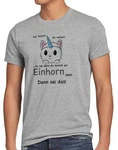 style3 T-Shirt Sei immer du selbst! Einhorn Unicorn es sei denn Fun Spruch Katze Hellgrau/Rot/Grau/Lila/Dunkelgrau