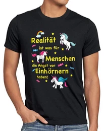 T-Shirt Realitt ist fr Menschen Angst Einhrnern haben Unicorn Einhorn