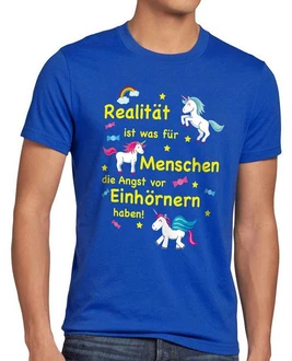style3 T-Shirt Realität ist für Menschen Angst Einhörnern haben Blau/Mischfarben/Rot style3 T-Shirt Realität ist für Menschen Angst Einhörnern haben Blau/Mischfarben/Rot