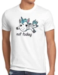 style3 T-Shirt Not today Unicorn Einhorn spruch 