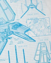 style3 T-Shirt Tydirium Lambda T-4A Shuttle Star Krieg Wars Imperium der Sterne Blau/Hellblau/Dunkelgrau/Dunkelblau