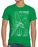 style3 T-Shirt Tydirium Lambda T-4A Shuttle Star Krieg Wars Imperium der Sterne Grün/Neonfarben/Grau