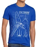 style3 T-Shirt Tydirium Lambda T-4A Shuttle Star Krieg Wars Imperium der Sterne Hellblau/Blau