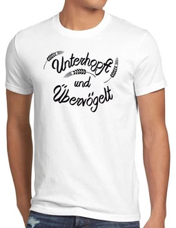Style3 T-Shirt Unterhopft bervgelt Bier Trinken Vatertag Männertag Oktoberfest Hellblau/Weiß Style3 T-Shirt Unterhopft bervgelt Bier Trinken Vatertag Männertag Oktoberfest Hellblau/Weiß