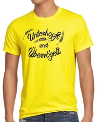 Style3 T-Shirt Unterhopft bervgelt Bier Trinken Vatertag Männertag Oktoberfest Gelb