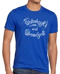 Style3 T-Shirt Unterhopft bervgelt Bier Trinken Vatertag Männertag Oktoberfest Hellblau/Blau/Dunkelblau