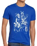 style3 T-Shirt Anime Heroes Blau