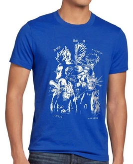 style3 T-Shirt Anime Heroes Blau style3 T-Shirt Anime Heroes Blau