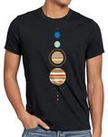 Style3 T-Shirt Sheldon Theory Planeten System Erde The Big Bang Theory Mischfarben/Schwarz/Blau/Dunkelgrau/Grau