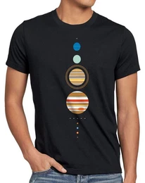 T-Shirt Sheldon Sonnensystem theory planeten system erde the big bang theory