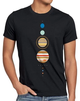 Style3 T-Shirt Sheldon Theory Planeten System Erde The Big Bang Theory
