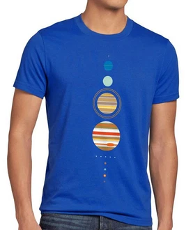 Style3 T-Shirt Sheldon Theory Planeten System Erde The Big Bang Theory Blau/Mischfarben Style3 T-Shirt Sheldon Theory Planeten System Erde The Big Bang Theory Blau/Mischfarben