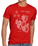 style3 T-Shirt Fidget Hand Spinner Handspinner Spielzeug Finger Dunkelrot/Rot/Gelb