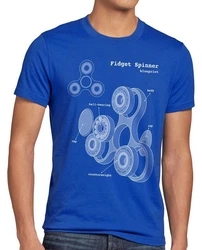 style3 T-Shirt Fidget Hand Spinner Handspinner Spielzeug Finger Blau