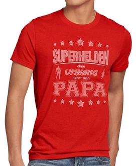 style3 T-Shirt Superhelden ohne Umhang nennt man Papa Rot/Dunkelrot style3 T-Shirt Superhelden ohne Umhang nennt man Papa Rot/Dunkelrot