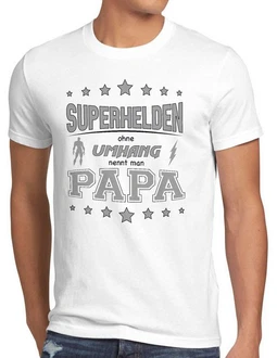 style3 T-Shirt Superhelden ohne Umhang nennt man Papa style3 T-Shirt Superhelden ohne Umhang nennt man Papa