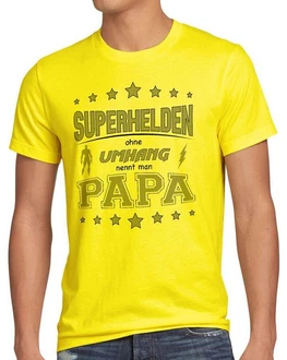 style3 T-Shirt Superhelden ohne Umhang nennt man Papa Gelb style3 T-Shirt Superhelden ohne Umhang nennt man Papa Gelb