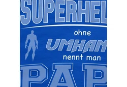 style3 T-Shirt Superhelden ohne Umhang nennt man Papa Hellblau/Blau