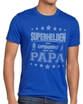 style3 T-Shirt Superhelden ohne Umhang nennt man Papa Hellblau/Blau