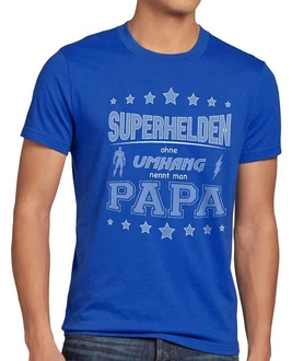 style3 T-Shirt Superhelden ohne Umhang nennt man Papa Hellblau/Blau style3 T-Shirt Superhelden ohne Umhang nennt man Papa Hellblau/Blau