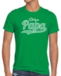 Style3 T-Shirt Stolzer Papa Vater Dad Vatertag Männertag Geburtstag Grün/Dunkelgrün/Braun