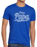 Style3 T-Shirt Stolzer Papa Vater Dad Vatertag Männertag Geburtstag Blau/Türkis