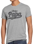 Style3 T-Shirt Stolzer Papa Vater Dad Vatertag Männertag Geburtstag Grau/Beige/Silber/Braun/Hellblau