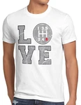 Love Gear Auto Gänge Tuner Top Motor Tuning Schaltung T-Shirt (style3) Grau/Weiß/Silber/Braun/Hellgrau/Dunkelgrau